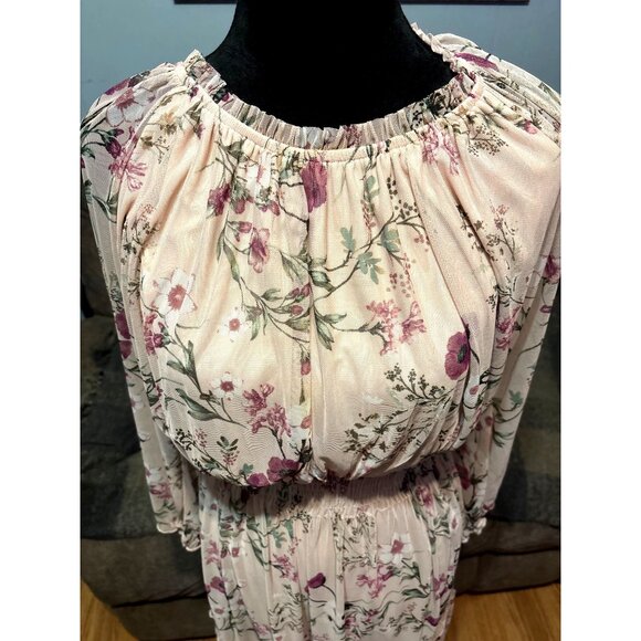 Kate & Lily Floral Maxi Dress Tiered 14W Cottage Prairy Core Romantic Chiffon - Picture 4 of 8